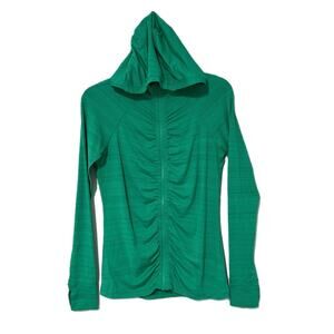 Athleta Pacifica Crosscurrent UPF Jacket Womens S Green Hooded Lightweight